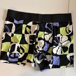 Patterned Black Boxer Briefs